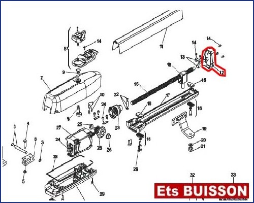 FAAC 413 Embout carter N°12 Référence 711026